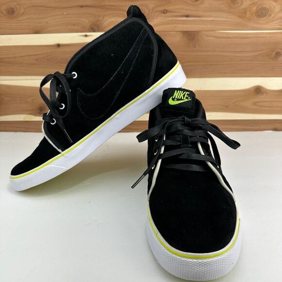 Nike Toki Mid Trainers Suede Leather Mens Black/Green size 12 main image 10